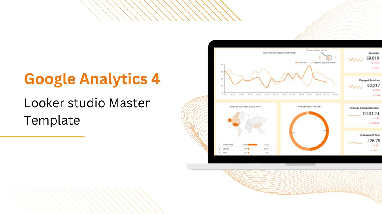 Use this GA4 looker studio master template to track SEO performance